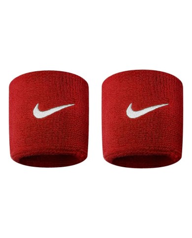 Polsini Nike Swoosh Wristbands Antisudore Tennis Rosso NNN04601OS Polsini Nike Swoosh Wristbands Antisudore Tennis Rosso NNN04601OS