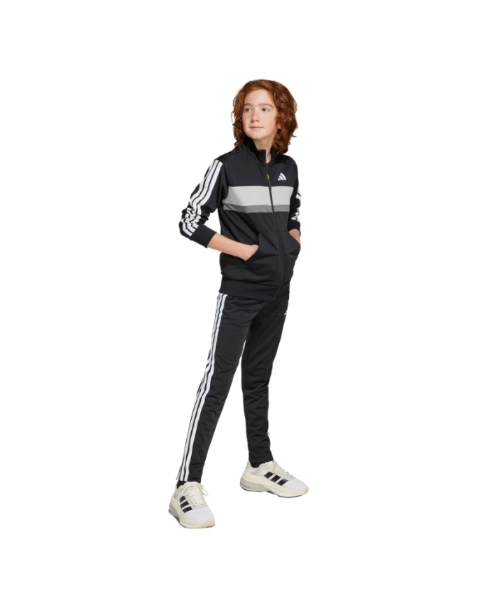 Tuta da Bambino Adidas 3-Stripes Essential Tiberio Acetato Nero JY0509