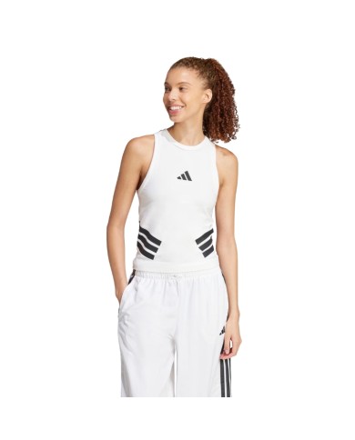 Canotta da Donna Adidas Future Icons 3-Stripes Tank Bianca JC5419 Canotta da Donna Adidas Future Icons 3-Stripes Tank Bianca JC5419