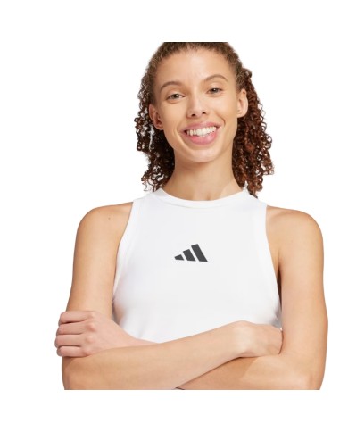 Canotta da Donna Adidas Future Icons 3-Stripes Tank Bianca JC5419 Canotta da Donna Adidas Future Icons 3-Stripes Tank Bianca JC5419