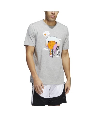 T-Shirt da Uomo Adidas Slept on Tee Graphic Girocollo Grigia Cotone HK6729 T-Shirt da Uomo Adidas Slept on Tee Graphic Girocollo Grigia Cotone HK6729