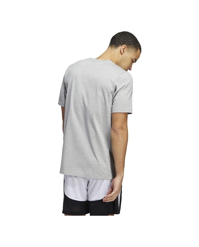 T-Shirt da Uomo Adidas Slept on Tee Graphic Girocollo Grigia Cotone HK6729