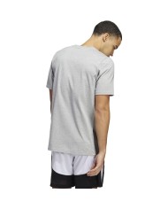 T-Shirt da Uomo Adidas Slept on Tee Graphic Girocollo Grigia Cotone HK6729