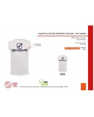 Canotta cotone sponsor logo big uomo donna sport offerta Givova Home Shop Italia 