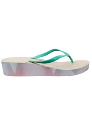 Infradito  Mares High Thong Print Lady 441064CGR con Zeppa Cool Grey Infradito  Mares High Thong Print Lady 441064CGR con Zeppa Cool Grey