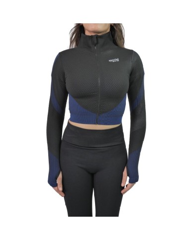 Felpa Sportiva Corta Special Sport Nero Blu Fitness Palestra Full Zip FELSSNB Felpa Sportiva Corta Special Sport Nero Blu Fitness Palestra Full Zip FELSSNB