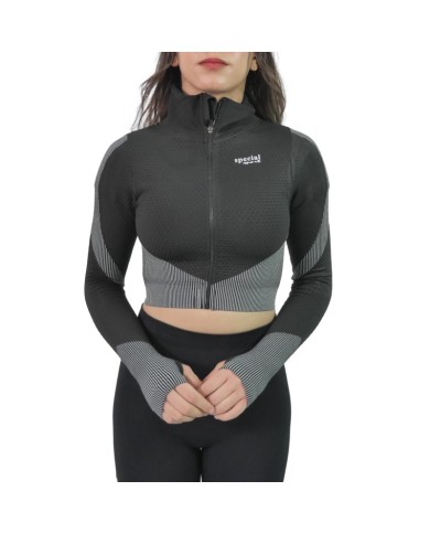 Felpa Sportiva Corta Special Sport Nero Grigio Fitness Palestra Full Zip FELSSNG Felpa Sportiva Corta Special Sport Nero Grigio Fitness Palestra Full Zip FELSSNG