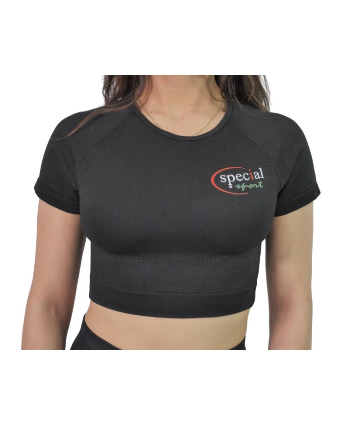 Maglia Corta Special Sport Manica Corta Nera Fitness Palestra MAGLIAMCBK01 Maglia Corta Special Sport Manica Corta Nera Fitness Palestra MAGLIAMCBK01