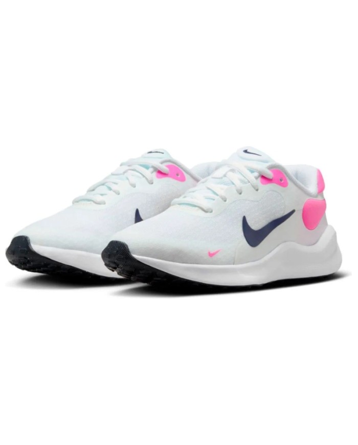Scarpa da Running Ragazzo Nike Revolution 7 Sneakers Bianco Blu FB7689103