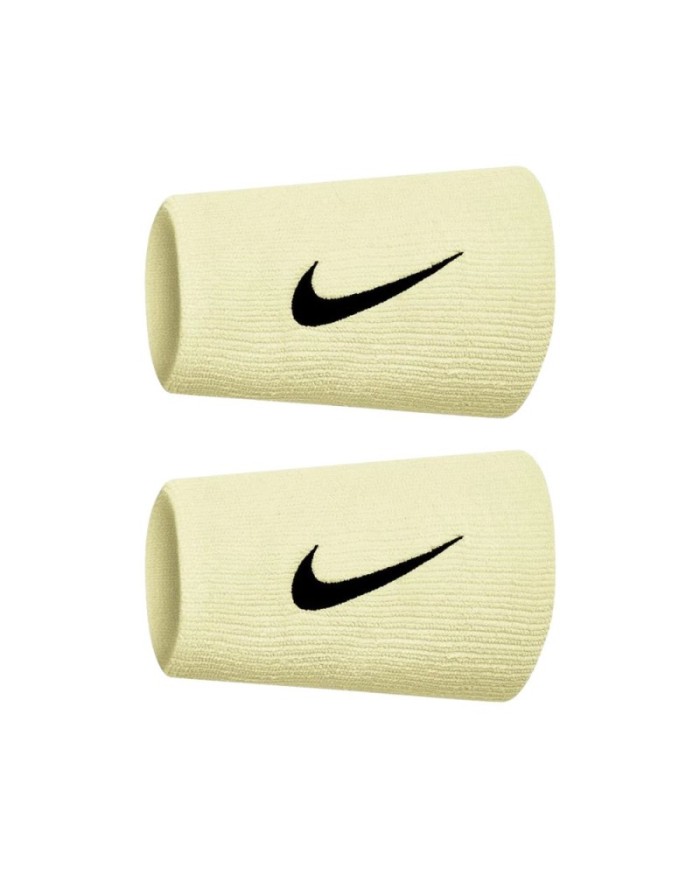 Coppia Polsini Alti Nike Wristbands Swoosh Tennis Giallo N0002466380
