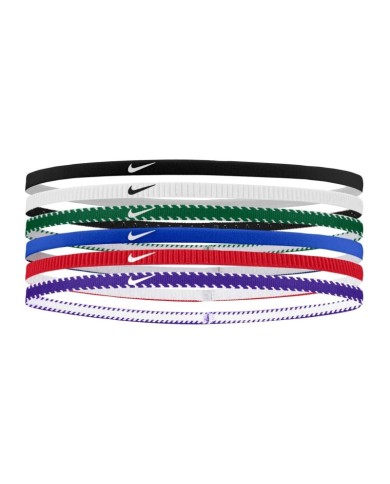 Fasce per Capelli Nike Flex Classici x6 Elastici Multicolore N1011925475