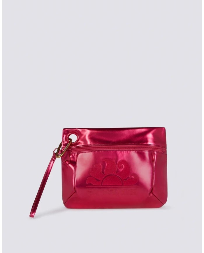 BORSA CLUTCH LAMINATA CON LOGO  SUNDEK AW416ABPU7LA