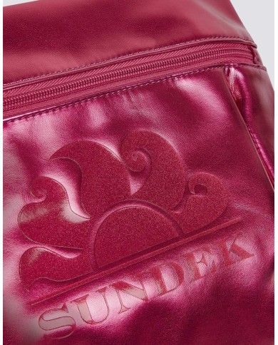 BORSA CLUTCH LAMINATA CON LOGO  SUNDEK AW416ABPU7LA