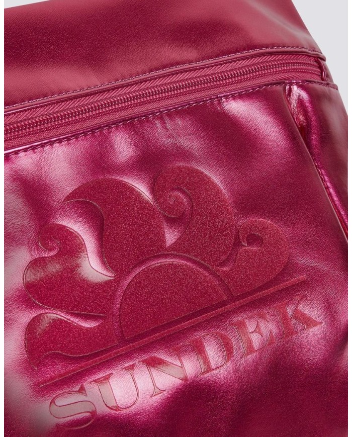 BORSA CLUTCH LAMINATA CON LOGO  SUNDEK AW416ABPU7LA