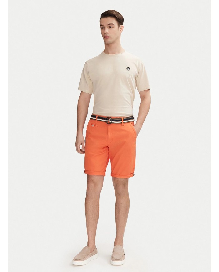 Pantaloncini di tessuto Royce 70-039 Rosa Slim Fit