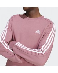 FELPA GIRACOLLO ADIDAS Essentials Fleece 3-Stripes IW7671