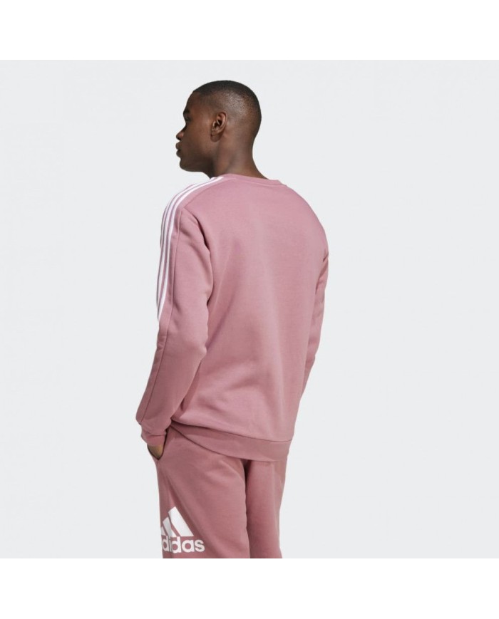 FELPA GIRACOLLO ADIDAS Essentials Fleece 3-Stripes IW7671
