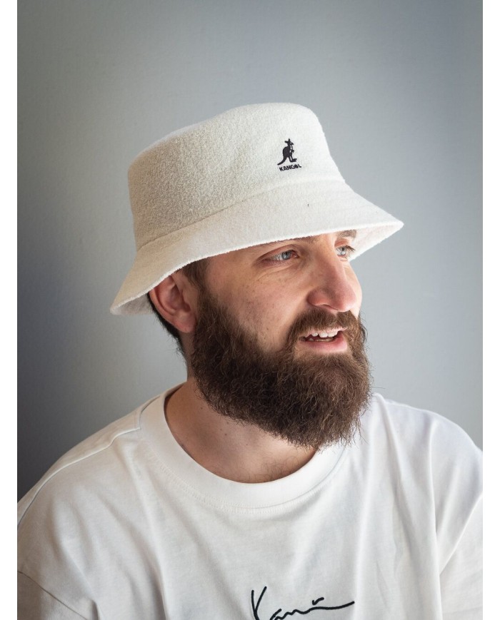 Cappellino da Pescatore Kangol Bermuda Bucket K3050ST-WH103