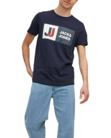 T-SHIRT JCOLOGAN TEE SS CREW 12216270-NAVY_B T-SHIRT JCOLOGAN TEE SS CREW 12216270-NAVY_B
