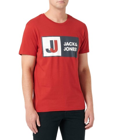 T-SHIRT JCOLOGAN TEE SS CREW 12216270-CHILIP T-SHIRT JCOLOGAN TEE SS CREW 12216270-CHILIP