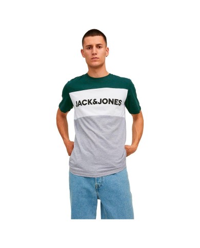 T-SHIRT JJELOGO BLOCKING TEE SS 12173968-PINEGR T-SHIRT JJELOGO BLOCKING TEE SS 12173968-PINEGR