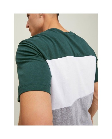 T-SHIRT JJELOGO BLOCKING TEE SS 12173968-PINEGR T-SHIRT JJELOGO BLOCKING TEE SS 12173968-PINEGR