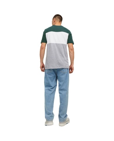 T-SHIRT JJELOGO BLOCKING TEE SS 12173968-PINEGR T-SHIRT JJELOGO BLOCKING TEE SS 12173968-PINEGR
