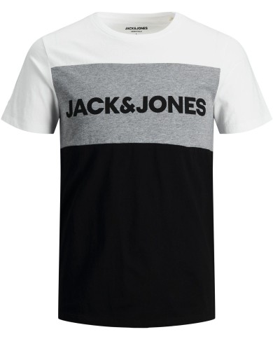 T-SHIRT JJELOGO BLOCKING TEE SS 12173968-WHITE T-SHIRT JJELOGO BLOCKING TEE SS 12173968-WHITE
