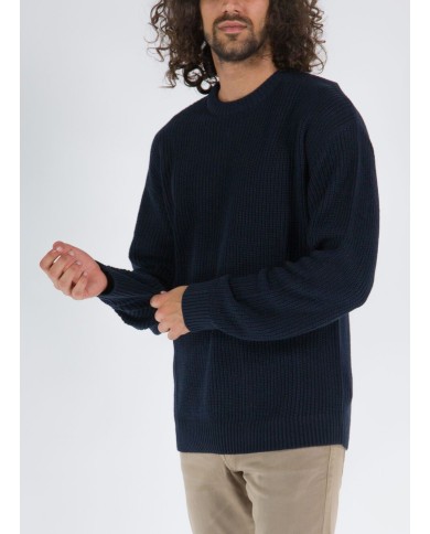 Maglione Con Trama A Coste 12194786-NAVY_B Maglione Con Trama A Coste 12194786-NAVY_B