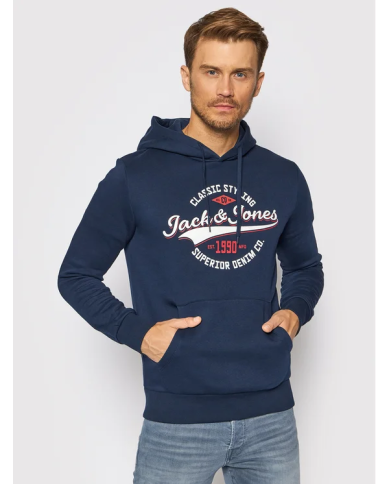 Felpa Logo 12189736 Blu scuro Regular Fit Felpa Logo 12189736 Blu scuro Regular Fit