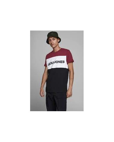 JJELOGO BLOCKING TEE SS 12173968-TN_RED JJELOGO BLOCKING TEE SS 12173968-TN_RED