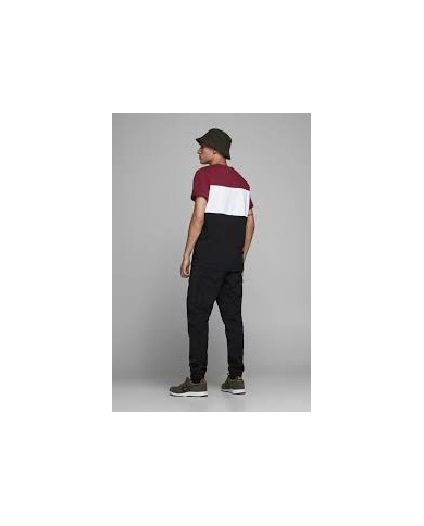 JJELOGO BLOCKING TEE SS 12173968-TN_RED JJELOGO BLOCKING TEE SS 12173968-TN_RED