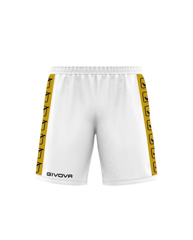 Pantaloncino GF VIP POLY BAND Givova BA03 Shorts Unisex Bianco Oro BA031020 Pantaloncino GF VIP POLY BAND Givova BA03 Shorts Unisex Bianco Oro BA031020