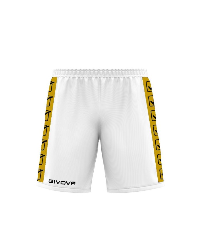 Pantaloncino GF VIP POLY BAND Givova BA03 Shorts Unisex Bianco Oro BA031020