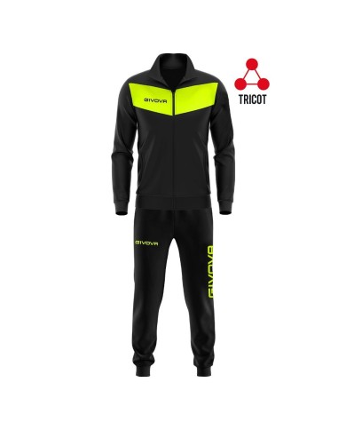 Tuta Givova VISA FLUO TRIACETATO TR018F Nero Giallo Fluo TR018F1019 Tuta Givova VISA FLUO TRIACETATO TR018F Nero Giallo Fluo TR018F1019
