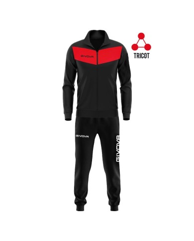 Tuta Givova VISA Triacetato Nero Rosso TR018 Fitness Sport TR0181012 Tuta Givova VISA Triacetato Nero Rosso TR018 Fitness Sport TR0181012