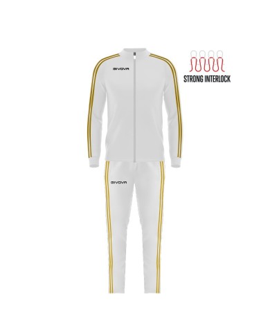 Tuta da Donna Givova REVOLUTION SUMMER TRIACETATO TR033SW Bianco Oro TR033SW0303 Tuta da Donna Givova REVOLUTION SUMMER TRIACETATO TR033SW Bianco Oro TR033SW0303
