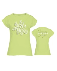 T-Shirt da Donna Givova LADY FLORAL MAC08 Cotone Lime MAC090049