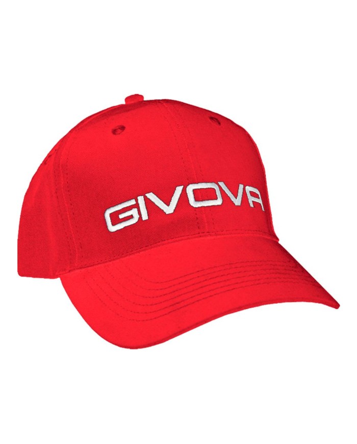 Cappellino con Visiera Givova ACC04 Regolabile Cotone Rosso ACC040012