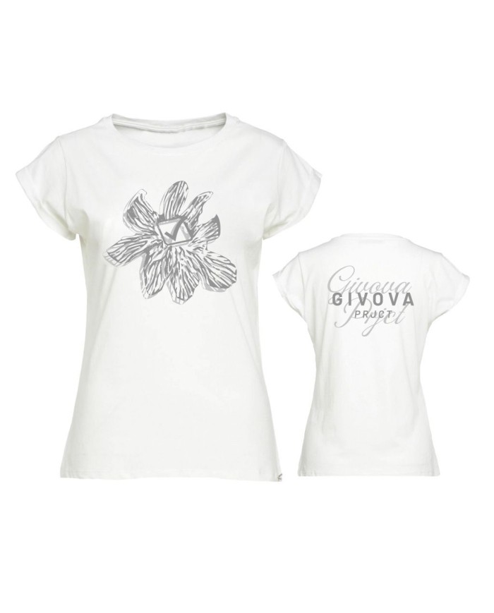 T-Shirt da Donna Givova LADY FLORAL MAC08 Cotone Bianco MAC080003 T-Shirt da Donna Givova LADY FLORAL MAC08 Cotone Bianco MAC080003
