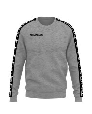 Felpa Givova GIROCOLLO BAND BA07 Cotone Felpato Unisex Grigio Chiaro Nero BA070043 Felpa Givova GIROCOLLO BAND BA07 Cotone Felpato Unisex Grigio Chiaro Nero BA070043