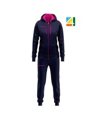 Tuta Givova KING DONNA COTONE TERRY TR028 con Cappuccio Blu Fuxia TR0280406