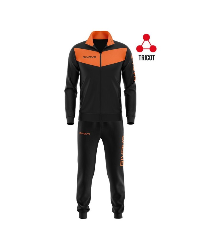 Tuta Givova VISA FLUO TRIACETATO TR018F Nero Arancio Fluo Unisex TR018F1028 Tuta Givova VISA FLUO TRIACETATO TR018F Nero Arancio Fluo Unisex TR018F1028