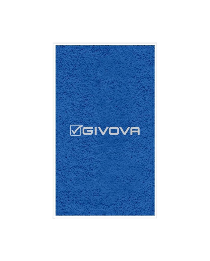 Telo Mare Givova BIG CINIGLIATO ACC02 80x165cm Spiaggia Palestra Azzurro Bianco ACC020203