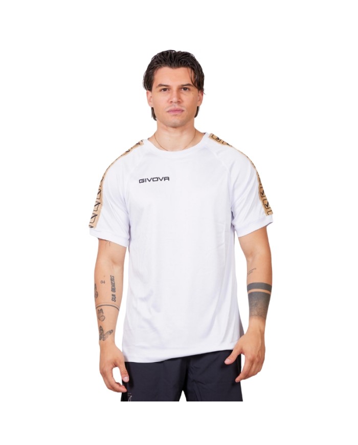 T-Shirt Givova POLY BAND BA02 Maglia Fitness Sport Unisex Bianco Oro BA020320 T-Shirt Givova POLY BAND BA02 Maglia Fitness Sport Unisex Bianco Oro BA020320