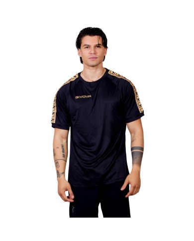 T-Shirt Givova POLY BAND BA02 Maglia Fitness Sport Unisex Nero Oro BA021020 T-Shirt Givova POLY BAND BA02 Maglia Fitness Sport Unisex Nero Oro BA021020