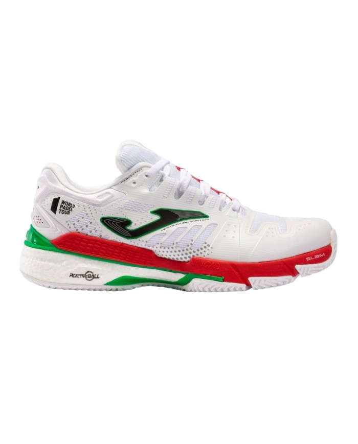 Scarpe da Padel Joma Slam 2202P Tennis Bianco Rosso TSLAMW2202P