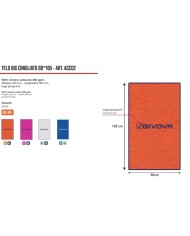 Telo Mare Givova BIG CINIGLIATO ACC02 80x165cm Spiaggia Palestra Arancio Blu ACC020104