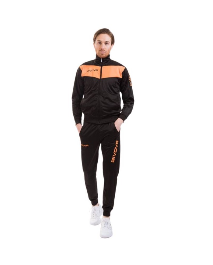 Tuta Givova VISA FLUO TRIACETATO TR018F Nero Arancio Fluo Unisex TR018F1028 Tuta Givova VISA FLUO TRIACETATO TR018F Nero Arancio Fluo Unisex TR018F1028