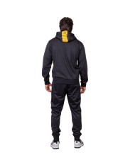Tuta VISA MELANGE POLARFLEECE Givova TR018P con Cappuccio Nero Giallo  TR018P0810